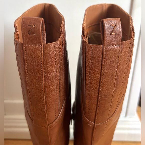 NWOT Zodiac Iggy Knee High Wedge Boot Size: 8.5 Color: Cognac - Picture 12 of 14